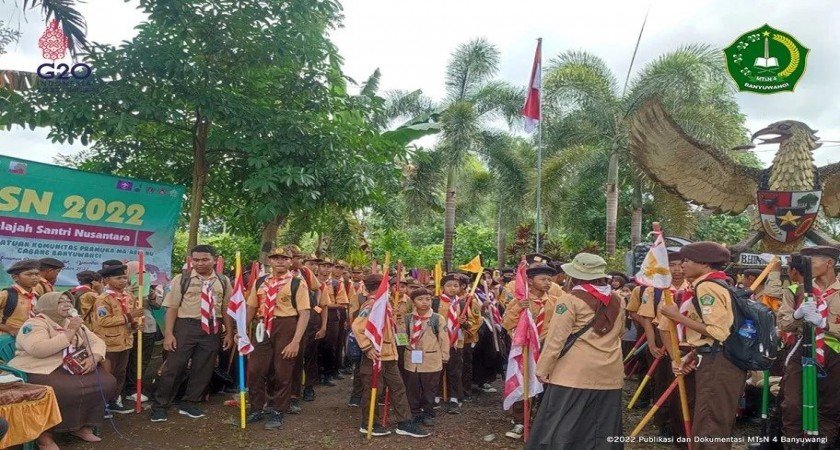 MTsN 4 Banyuwangi berpartisipasi mengikuti kegiatan Jelajah Santri Nusantara (JSN) Tahun 2022